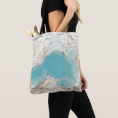 Tote Bag Lac hydrographique Mendota de carte (De près)