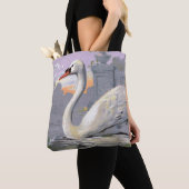 Tote Bag Lac Lugano Swan (De près)