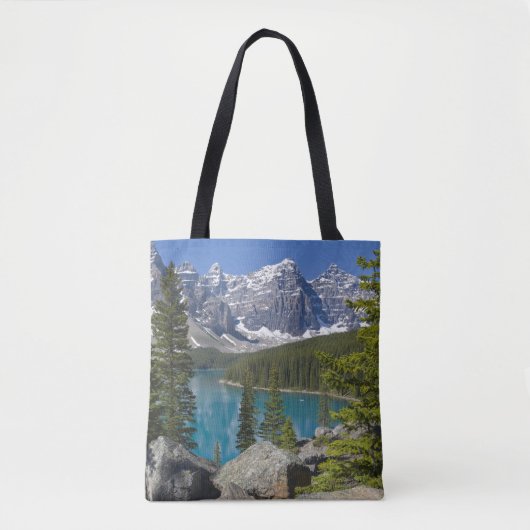 Tote Bag Lac Moraine, Rocheuses canadiennes, Alberta, Canad (Devant)