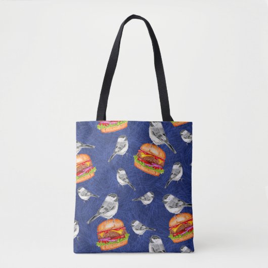 Tote Bag Lac Tahoe Cheeseburger Bird Mountain Chickadee (Devant)