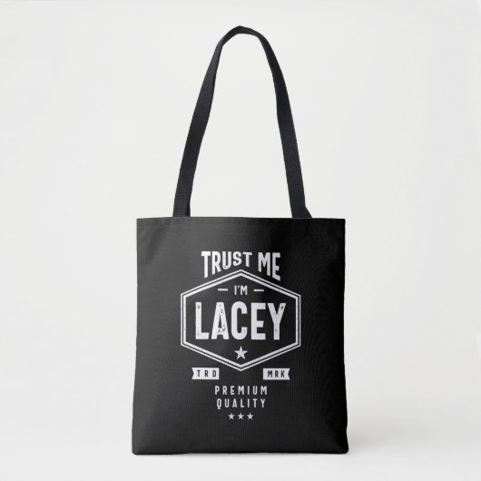 Tote Bag Lacey Nom personnalisé Anniversaire (Devant)
