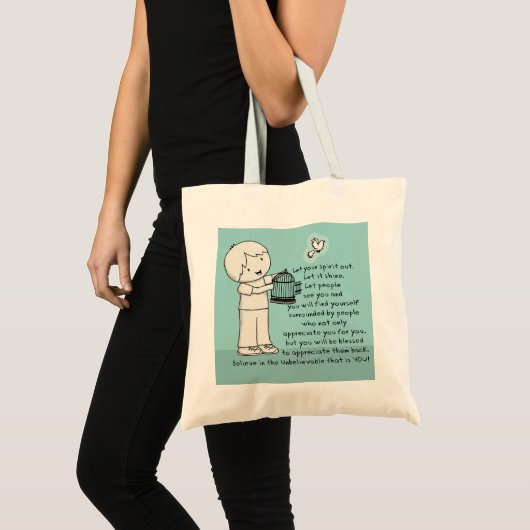 Tote Bag Lâchez votre esprit (Devant (produit))