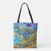 Tote Bag L'acrylique de sifflement de turquoise versent (Dos)