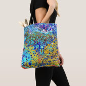 Tote Bag L'acrylique de sifflement de turquoise versent (De près)