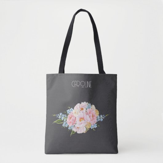 Tote Bag Ladies Elegant Floral Boho Cute (Devant)
