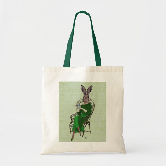Tote Bag Lady Bella Rabbit Prendre du thé 3 (Devant)