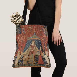 Tote Bag Lady Et La Licorne Moyen Age Tapisserie Vintage