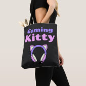 Tote Bag Lady Gamer - Gaming Kitty (De près)