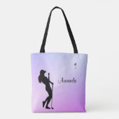 Tote Bag Lady Golfer Purple Personnel (Dos)