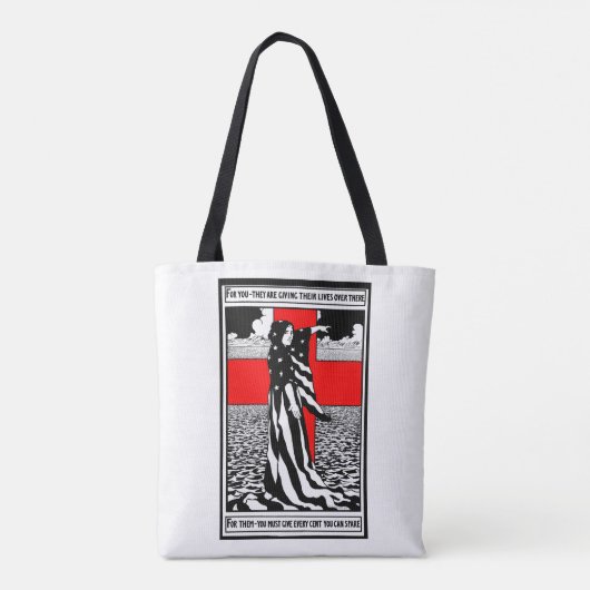 Tote Bag Lady Liberty WWI Poster patriotique américain 1918 (Dos)