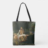 Tote Bag Lady Shalott On Boat par John William Waterhouse (Dos)