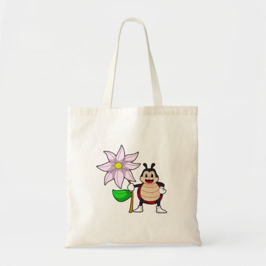 Tote Bag Ladybug avec Flower.PNG (Devant)
