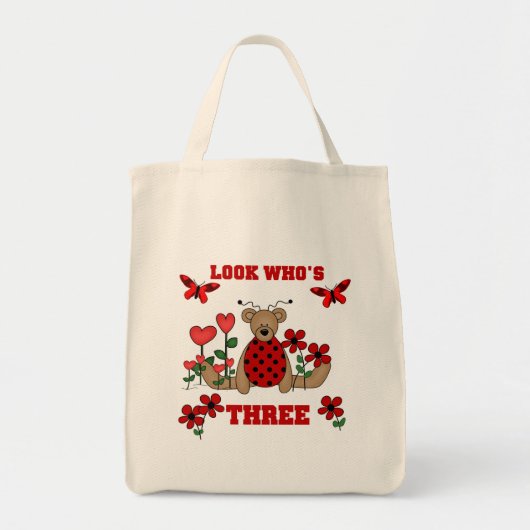 Tote Bag Ladybug Bear 3e maillots d'anniversaire (Devant)