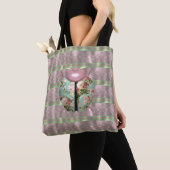 Tote Bag Ladybug rose floral victorien mignon (De près)