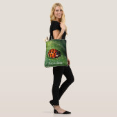 Tote Bag Ladybug sur la feuille gros personnalisation (Sur le modèle)