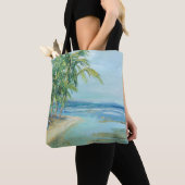 Tote Bag Lagon Côtier Bleu (De près)