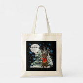 Tote Bag Lagotto Romagnolo Sous La Lune Noël Neige P (Dos)