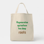 Tote Bag "L'agriculture régénératrice a des racines profond (Dos)
