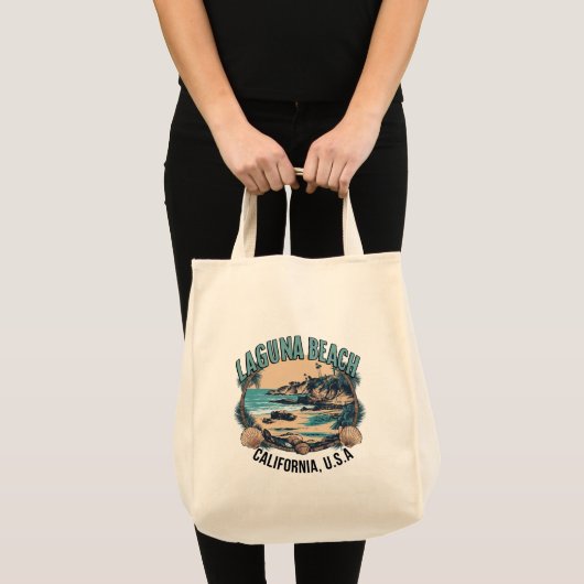Tote Bag Laguna Beach Retro Vignette (Devant (produit))