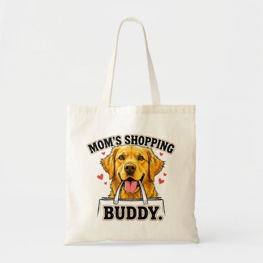 Tote Bag L'aide de courses de maman Golden Retriever (Devant)