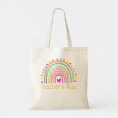 Tote Bag L'aide de l'enseignant en arc-en-ciel (Dos)
