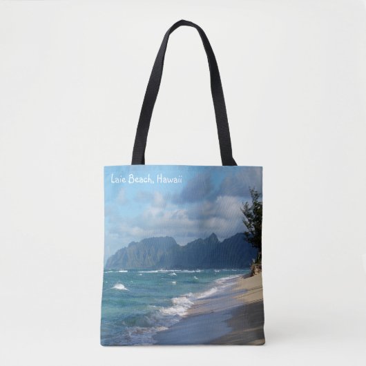 Tote Bag Laie Beach Hawaii (Devant)