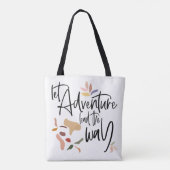 Tote Bag Laisser Aventure Diriger La Façon D'Appliquer Le D (Dos)
