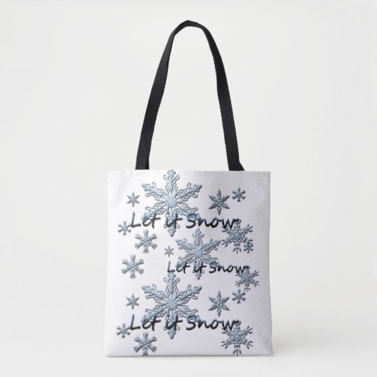 Tote Bag Laisser Il Neige Flocon De Neige (Devant)