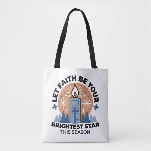Tote Bag Laisser la foi briller : Thème hiver (Devant)