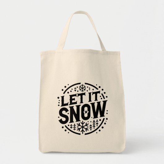 Tote Bag Laisser Neige Art numérique Design (Devant)