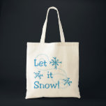 Tote Bag Laisser neiger<br><div class="desc">Les flocons de neige apportent des souvenirs de vacances et de plaisir hivernal. Utilisez ce flocon de neige pour ajouter une touche de magie hivernale.</div>