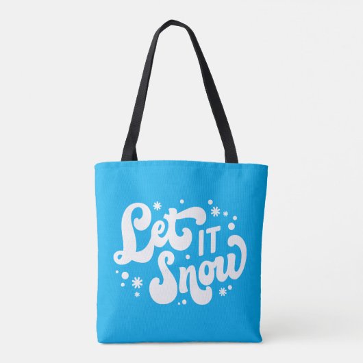 Tote Bag Laisser neiger hiver design (Dos)