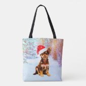Tote Bag Laisser neiger Noël Chihuahua Chig (Dos)