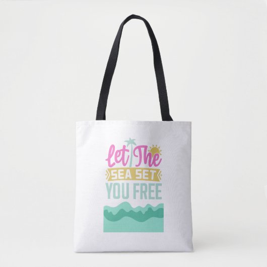 Tote Bag Laissez la mer vous libérer (Devant)