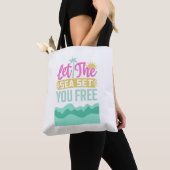 Tote Bag Laissez la mer vous libérer (De près)