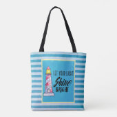 Tote Bag Laissez votre lumière briller la typographie du ph (Dos)