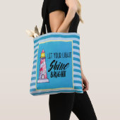 Tote Bag Laissez votre lumière briller la typographie du ph (De près)