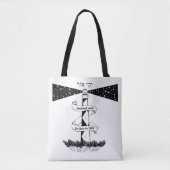 Tote Bag LAISSEZ-VOUS ÊTRE CLAIR noir et blanc (Devant)