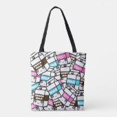 Tote Bag Lait de fraise Monogramme Kawaii (Dos)