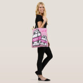 Tote Bag Lait de fraise Monogramme Kawaii (Sur le modèle)