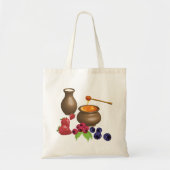 Tote Bag Lait et miel avec baies Alimentation rustique (Devant)