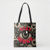 Tote Bag Lait large des yeux (Devant)