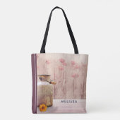 Tote Bag Lait rustique peut style rustique sur bois (Dos)