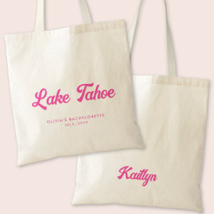 Tote Bag Lake Tahoe Bachelorette Party Personnalisé Fourre-
