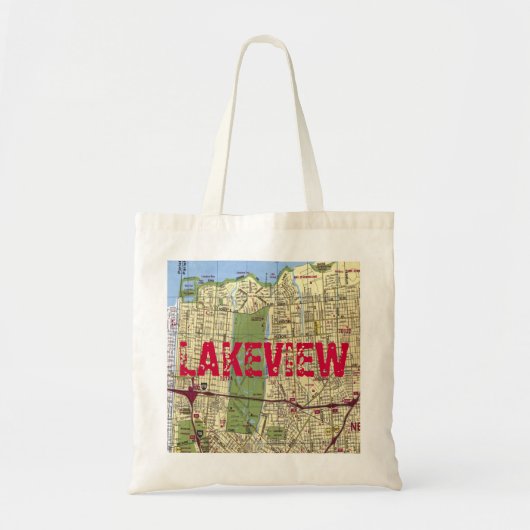 Tote Bag LAKEVIEW, Nouvelle-Orléans MAP (Devant)