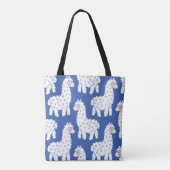 Tote Bag Lama alpaca, motif vintage (Dos)