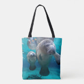 Tote Bag Lamantin de maman et de bébé (trois ressorts de (Dos)