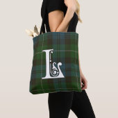 Tote Bag Lamont Clan Tartan Monogramme (De près)