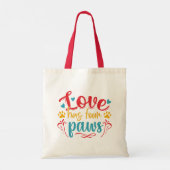 Tote Bag L'amour a quatre pattes de chien (Dos)