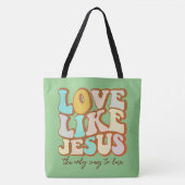Tote Bag L'amour comme Jésus chrétien (Devant)
